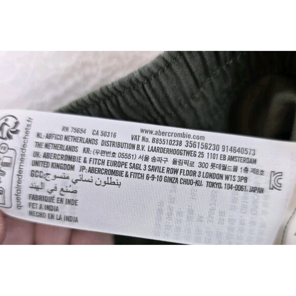 Hollister Pants Mens Medium Green Adjustable-Rise Parachute Baggy Cargo Jogger - Picture 9 of 15